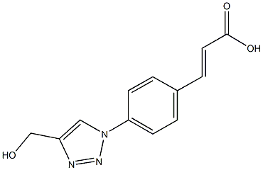 3-{4-[4-(hydroxymethyl)-1H-1,2,3-triazol-1-yl]phenyl}acrylic acid 结构式