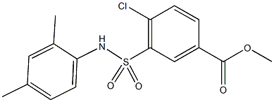 methyl 4-chloro-3-[(2,4-dimethylanilino)sulfonyl]benzoate 化学構造式