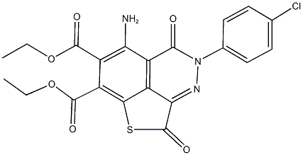 diethyl 4-amino-2-(4-chlorophenyl)-3,8-dioxo-2,8-dihydro-3H-thieno[4,3,2-de]phthalazine-5,6-dicarboxylate,791788-03-9,结构式
