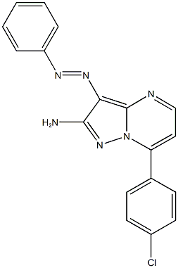 7-(4-chlorophenyl)-3-(phenyldiazenyl)pyrazolo[1,5-a]pyrimidin-2-ylamine 化学構造式