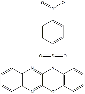 12-({4-nitrophenyl}sulfonyl)-12H-quinoxalino[2,3-b][1,4]benzoxazine,791788-07-3,结构式