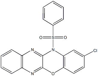 2-chloro-12-(phenylsulfonyl)-12H-quinoxalino[2,3-b][1,4]benzoxazine 结构式
