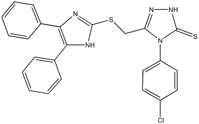 791788-34-6 4-(4-chlorophenyl)-5-{[(4,5-diphenyl-1H-imidazol-2-yl)sulfanyl]methyl}-2,4-dihydro-3H-1,2,4-triazole-3-thione