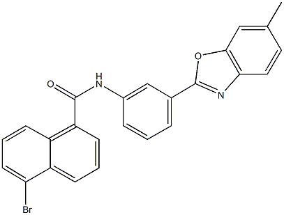 5-bromo-N-[3-(6-methyl-1,3-benzoxazol-2-yl)phenyl]-1-naphthamide Structure