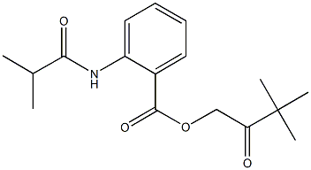 3,3-dimethyl-2-oxobutyl 2-(isobutyrylamino)benzoate 化学構造式