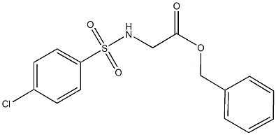 benzyl {[(4-chlorophenyl)sulfonyl]amino}acetate 化学構造式