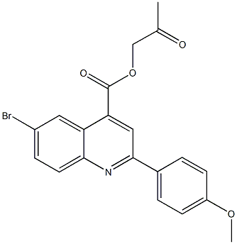 2-oxopropyl 6-bromo-2-(4-methoxyphenyl)-4-quinolinecarboxylate Structure