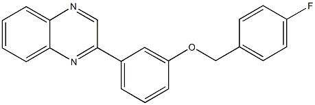 4-fluorobenzyl 3-(2-quinoxalinyl)phenyl ether 结构式