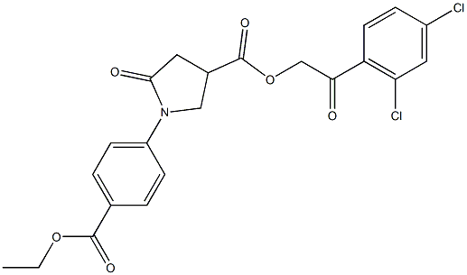 791788-93-7 2-(2,4-dichlorophenyl)-2-oxoethyl 1-[4-(ethoxycarbonyl)phenyl]-5-oxo-3-pyrrolidinecarboxylate