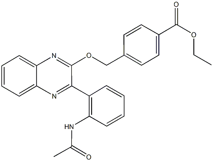 ethyl 4-[({3-[2-(acetylamino)phenyl]-2-quinoxalinyl}oxy)methyl]benzoate|