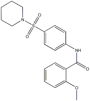 2-methoxy-N-[4-(1-piperidinylsulfonyl)phenyl]benzamide 结构式