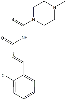 3-(2-chlorophenyl)-N-[(4-methyl-1-piperazinyl)carbothioyl]acrylamide,791790-93-7,结构式
