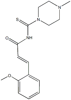 3-(2-methoxyphenyl)-N-[(4-methyl-1-piperazinyl)carbothioyl]acrylamide Struktur