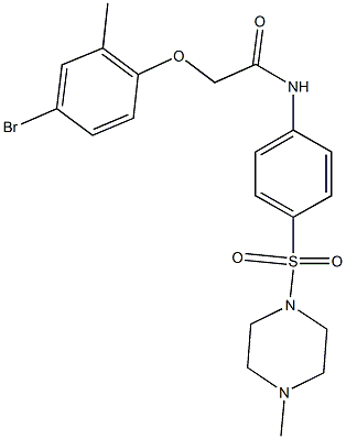 2-(4-bromo-2-methylphenoxy)-N-{4-[(4-methyl-1-piperazinyl)sulfonyl]phenyl}acetamide Structure