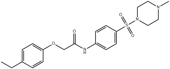 2-(4-ethylphenoxy)-N-{4-[(4-methyl-1-piperazinyl)sulfonyl]phenyl}acetamide,791791-10-1,结构式