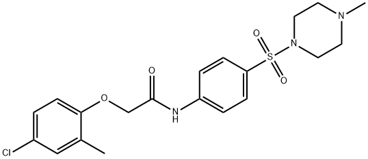 2-(4-chloro-2-methylphenoxy)-N-{4-[(4-methyl-1-piperazinyl)sulfonyl]phenyl}acetamide|