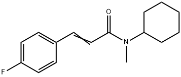 N-cyclohexyl-3-(4-fluorophenyl)-N-methylacrylamide 化学構造式