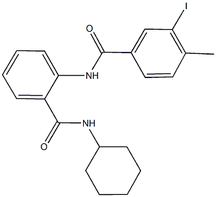 N-{2-[(cyclohexylamino)carbonyl]phenyl}-3-iodo-4-methylbenzamide Structure