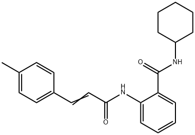 N-cyclohexyl-2-{[3-(4-methylphenyl)acryloyl]amino}benzamide Structure