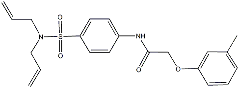 N-{4-[(diallylamino)sulfonyl]phenyl}-2-(3-methylphenoxy)acetamide 结构式