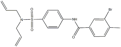 3-bromo-N-{4-[(diallylamino)sulfonyl]phenyl}-4-methylbenzamide Structure