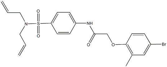 2-(4-bromo-2-methylphenoxy)-N-{4-[(diallylamino)sulfonyl]phenyl}acetamide Structure