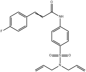 N-{4-[(diallylamino)sulfonyl]phenyl}-3-(4-fluorophenyl)acrylamide 化学構造式