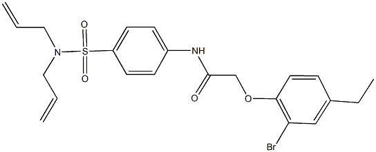 2-(2-bromo-4-ethylphenoxy)-N-{4-[(diallylamino)sulfonyl]phenyl}acetamide Structure