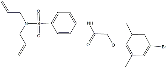 2-(4-bromo-2,6-dimethylphenoxy)-N-{4-[(diallylamino)sulfonyl]phenyl}acetamide Structure