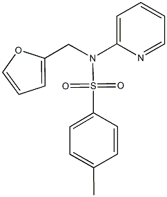 N-(2-furylmethyl)-4-methyl-N-(2-pyridinyl)benzenesulfonamide Struktur