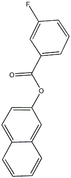 2-naphthyl 3-fluorobenzoate Struktur