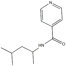 N-(1,3-dimethylbutyl)isonicotinamide 化学構造式