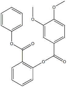 2-(phenoxycarbonyl)phenyl 3,4-dimethoxybenzoate Structure