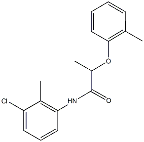 N-(3-chloro-2-methylphenyl)-2-(2-methylphenoxy)propanamide 结构式