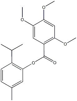 2-isopropyl-5-methylphenyl 2,4,5-trimethoxybenzoate Struktur