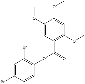 2,4-dibromophenyl 2,4,5-trimethoxybenzoate Struktur
