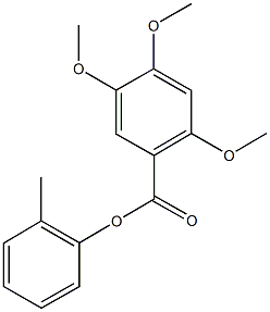 2-methylphenyl 2,4,5-trimethoxybenzoate 化学構造式