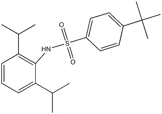 4-tert-butyl-N-(2,6-diisopropylphenyl)benzenesulfonamide Struktur