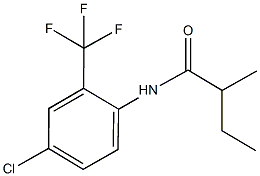 N-[4-chloro-2-(trifluoromethyl)phenyl]-2-methylbutanamide 化学構造式