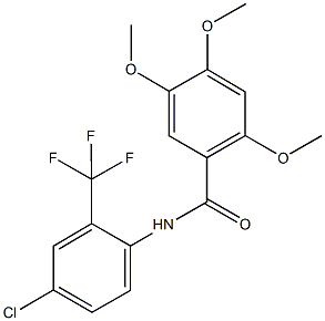 791796-70-8 N-[4-chloro-2-(trifluoromethyl)phenyl]-2,4,5-trimethoxybenzamide