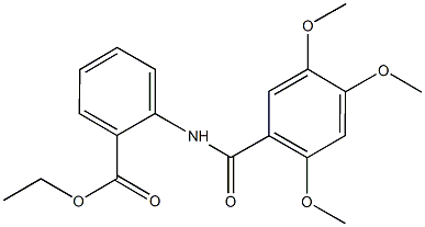 ethyl 2-[(2,4,5-trimethoxybenzoyl)amino]benzoate Structure