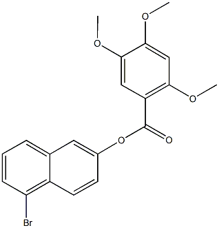 5-bromo-2-naphthyl 2,4,5-trimethoxybenzoate Struktur