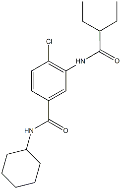 4-chloro-N-cyclohexyl-3-[(2-ethylbutanoyl)amino]benzamide Structure