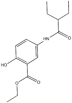 ethyl 5-[(2-ethylbutanoyl)amino]-2-hydroxybenzoate Structure