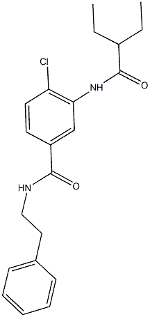 4-chloro-3-[(2-ethylbutanoyl)amino]-N-(2-phenylethyl)benzamide Structure