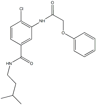4-chloro-N-isopentyl-3-[(phenoxyacetyl)amino]benzamide 结构式