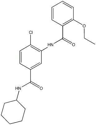 4-chloro-N-cyclohexyl-3-[(2-ethoxybenzoyl)amino]benzamide 化学構造式