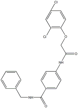 N-benzyl-4-{[(2,4-dichlorophenoxy)acetyl]amino}benzamide Struktur