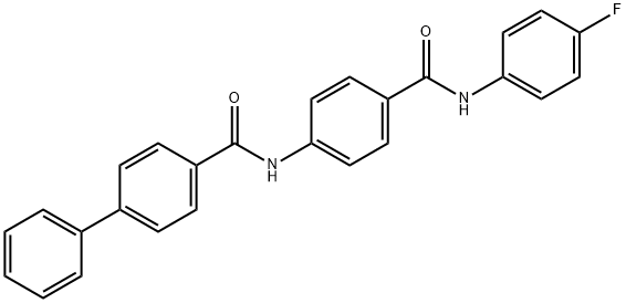 N-{4-[(4-fluoroanilino)carbonyl]phenyl}[1,1'-biphenyl]-4-carboxamide Structure