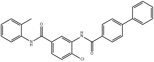 N-[2-chloro-5-(2-toluidinocarbonyl)phenyl][1,1'-biphenyl]-4-carboxamide Struktur